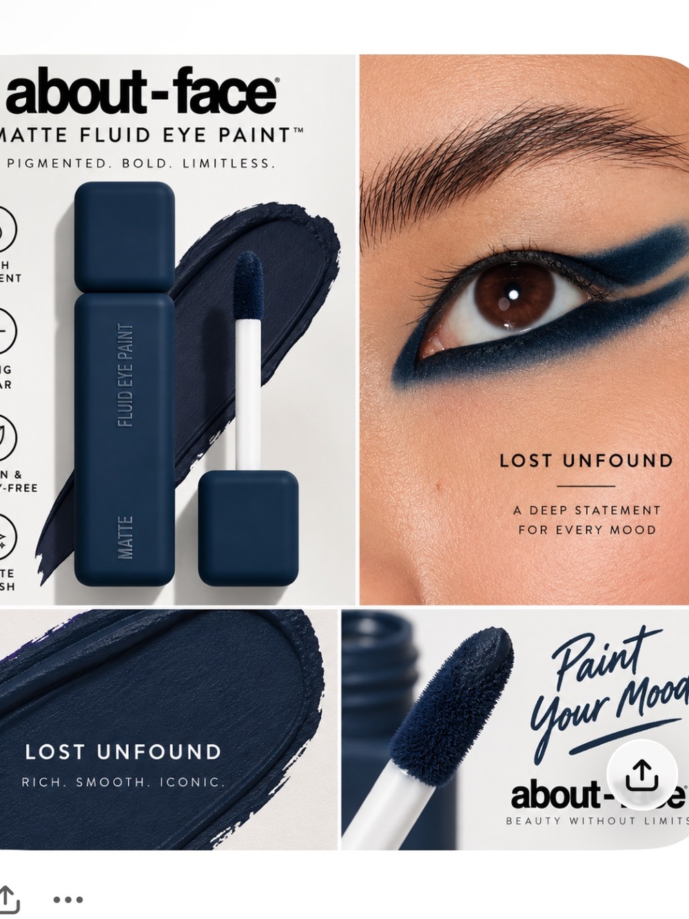 About face lost unfound MATTE FLUID EYE PAINT